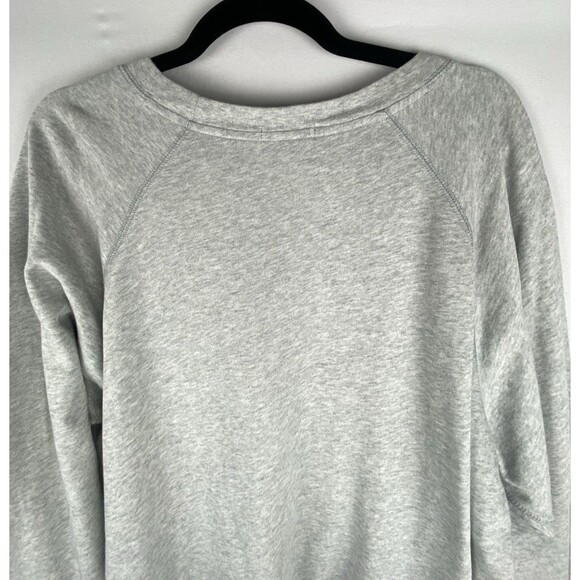 J.CREW Sweatshirt Womens Large Gray Namaste Graphic Print 100% Cotton Crew‎ Neck - Picture 7 of 11